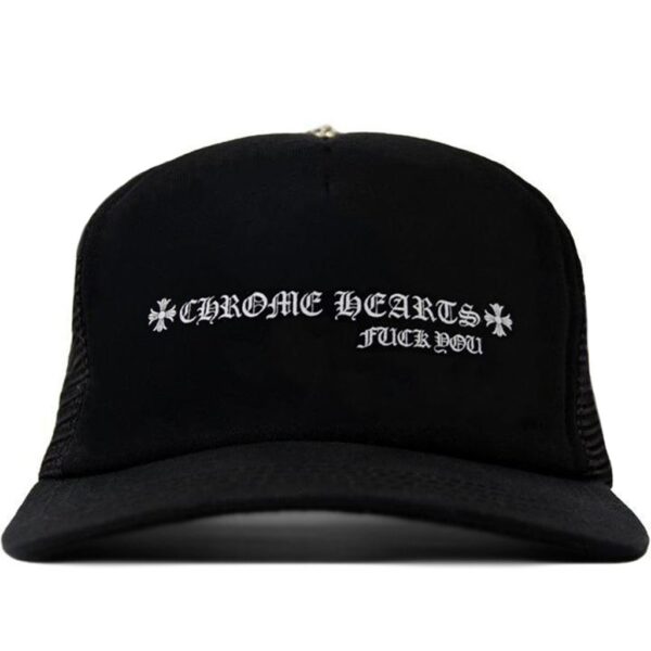 Chrome Hearts Fuck You Trucker Hat – Black